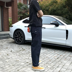 春秋新款机能小三角白标宽松锥形休闲裤美式工装裤男女同款休闲裤