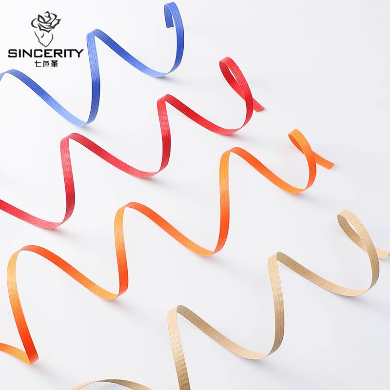 Año Nuevo de siete colores cordier flores de decoración de barril con arquitectura creativa floral modelado con material de cinta creativa