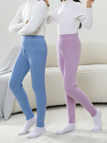 In autumn and winter, boys 'warm pants wear school uniform artifact inside large and medium children's integrated velvet thick girl's velvet autumn pants