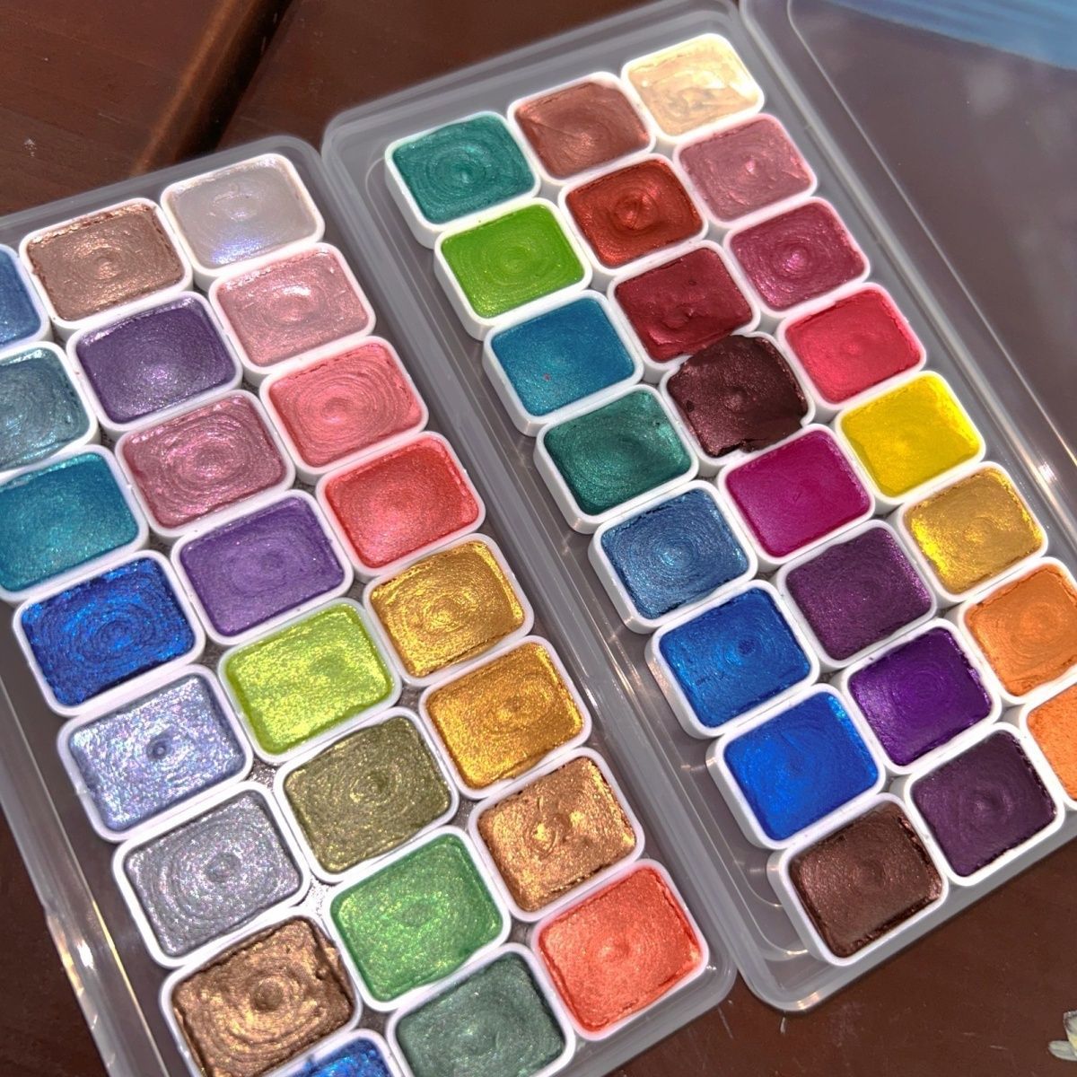 Concentración de pigmentos de acuarela perla nueva pintura china de color Dunhuang manicura flor de pintura de arte polvo flash sólido