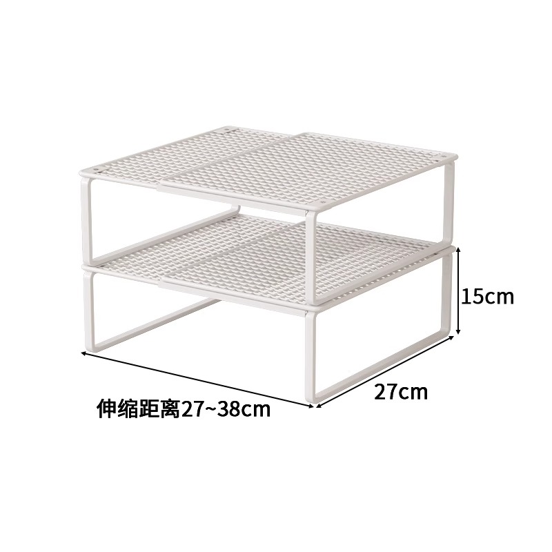 ☆★화이트 [확장형] 길이 27-38CM 폭 27CM 높이 15CM 2단☆★