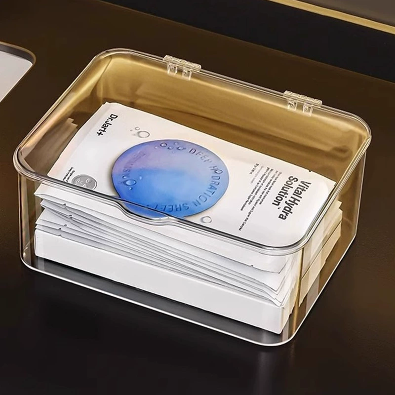 Face mask, storage box, table transparent cosmetic dressing table, increased thickness