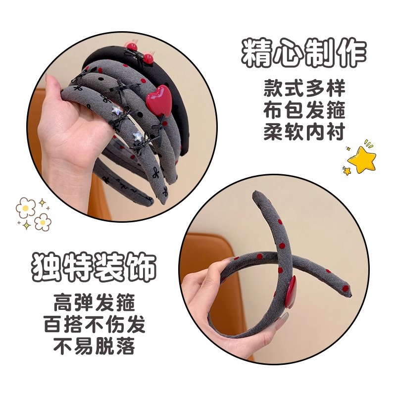 Niños lindos amor arco de pelo 2024 nuevo tipo de niña cabeza de cráneo alto brazo de cabeza de presión de cabello pasador de pelo