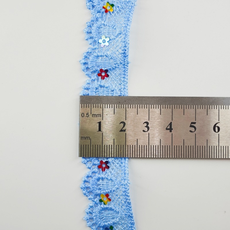 Acuado poliéster soluble en agua clavos de encaje cuentas accesorios de encaje DIY sombrero collar material de falda