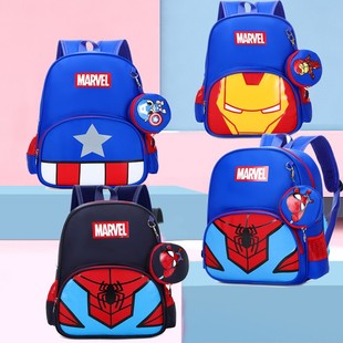 New Primary School Student Schoolbag Cute Cartoon Spider-Man Children's Backpack Boy Printed Lightweight Kindergarten Backpack