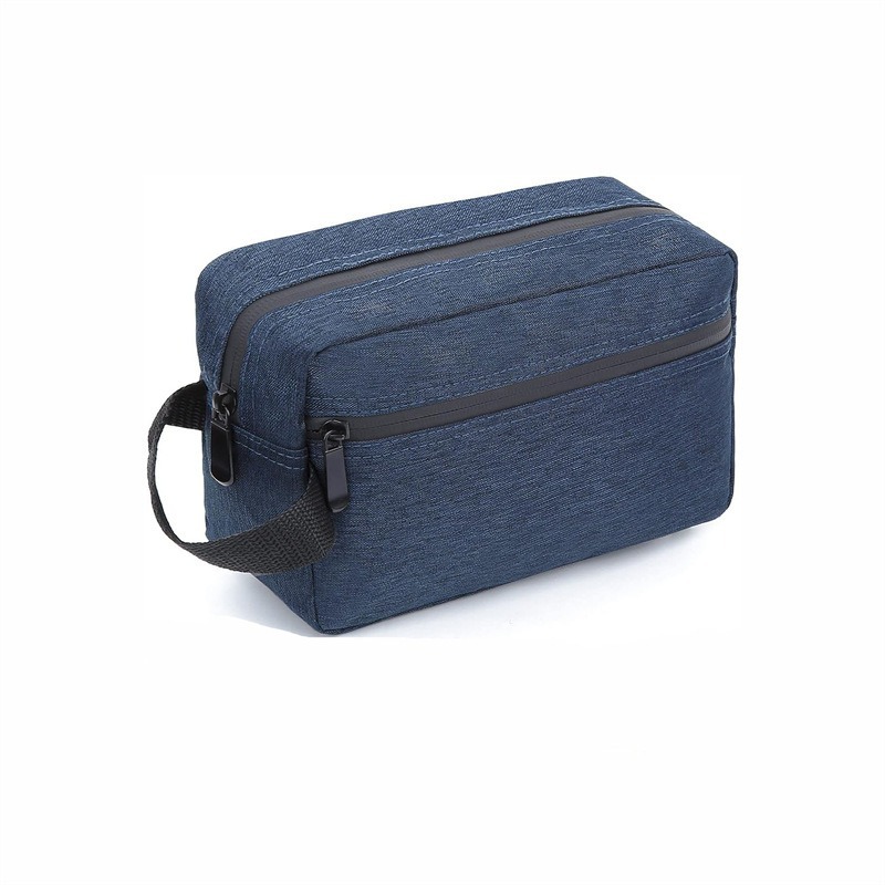 Bolsa de tocador para hombres al por mayor bolsa de cosméticos para mujer portátil portátil de doble capa de gran capacidad bolsa de almacenamiento de tela Oxford de alto valor