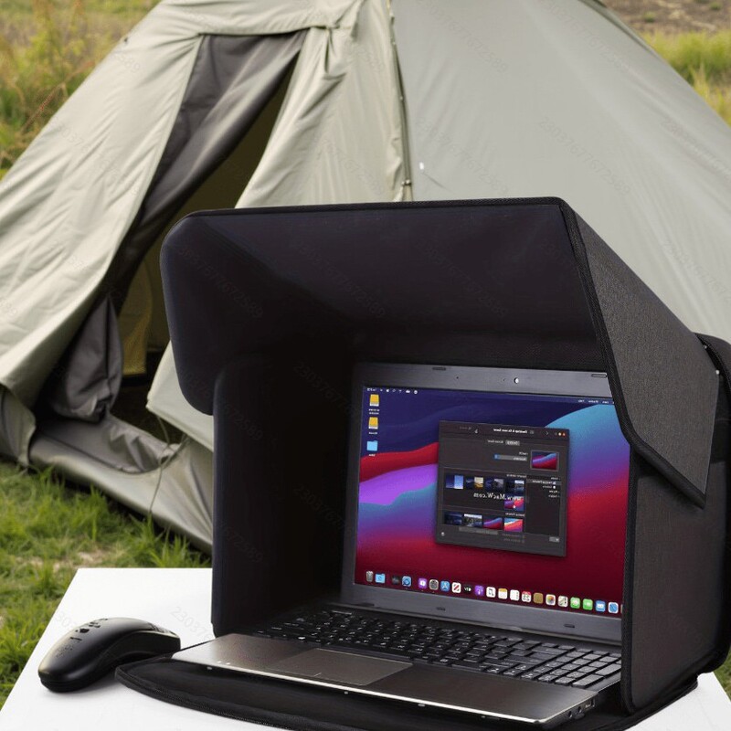 Travel Outdoor Laptop Sunshade Cover Computer Privacy Shield Foldable Portable Computer External Sunshade Cover