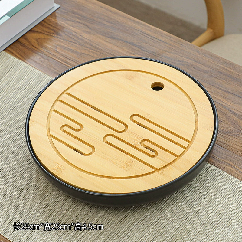 Bamboo Tea Tray — Rectangular & Square Drip Trays, Multi-Size 19–43 cm, Storage & Drainage