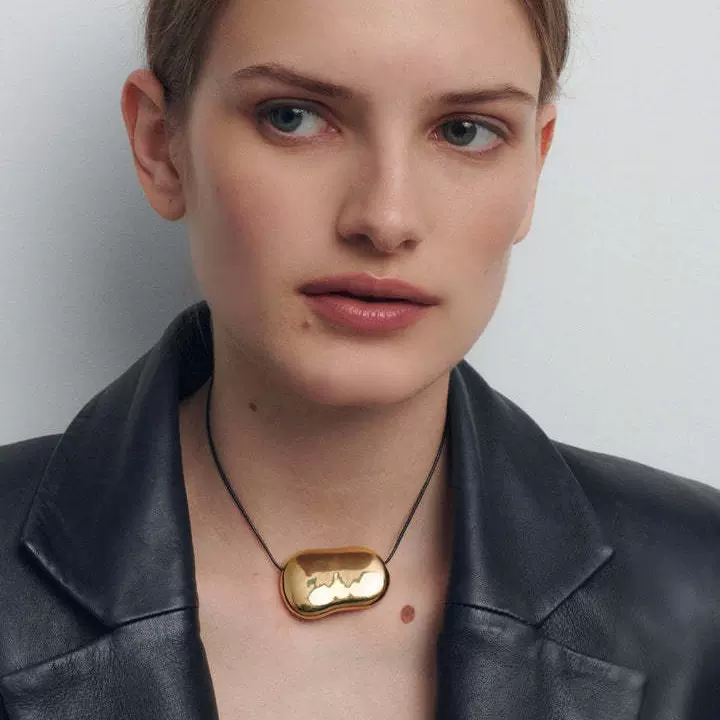 几何不规则镂空项链欧美跨境简约时尚 百搭高级感小众线绳 锁骨链