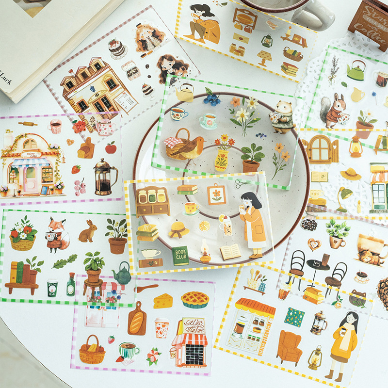 Beautiful Day Landscaping Sticker Book Coffee Party Series Literary…