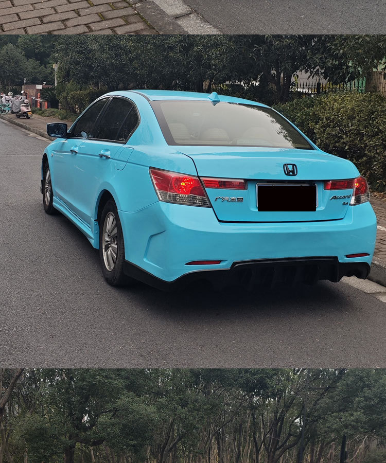 Suitable for Honda Eighth-Generation Accord Modified Wide-Body Kit Front Grille, Glossy Black Grille Logo, American Version, Thai Version