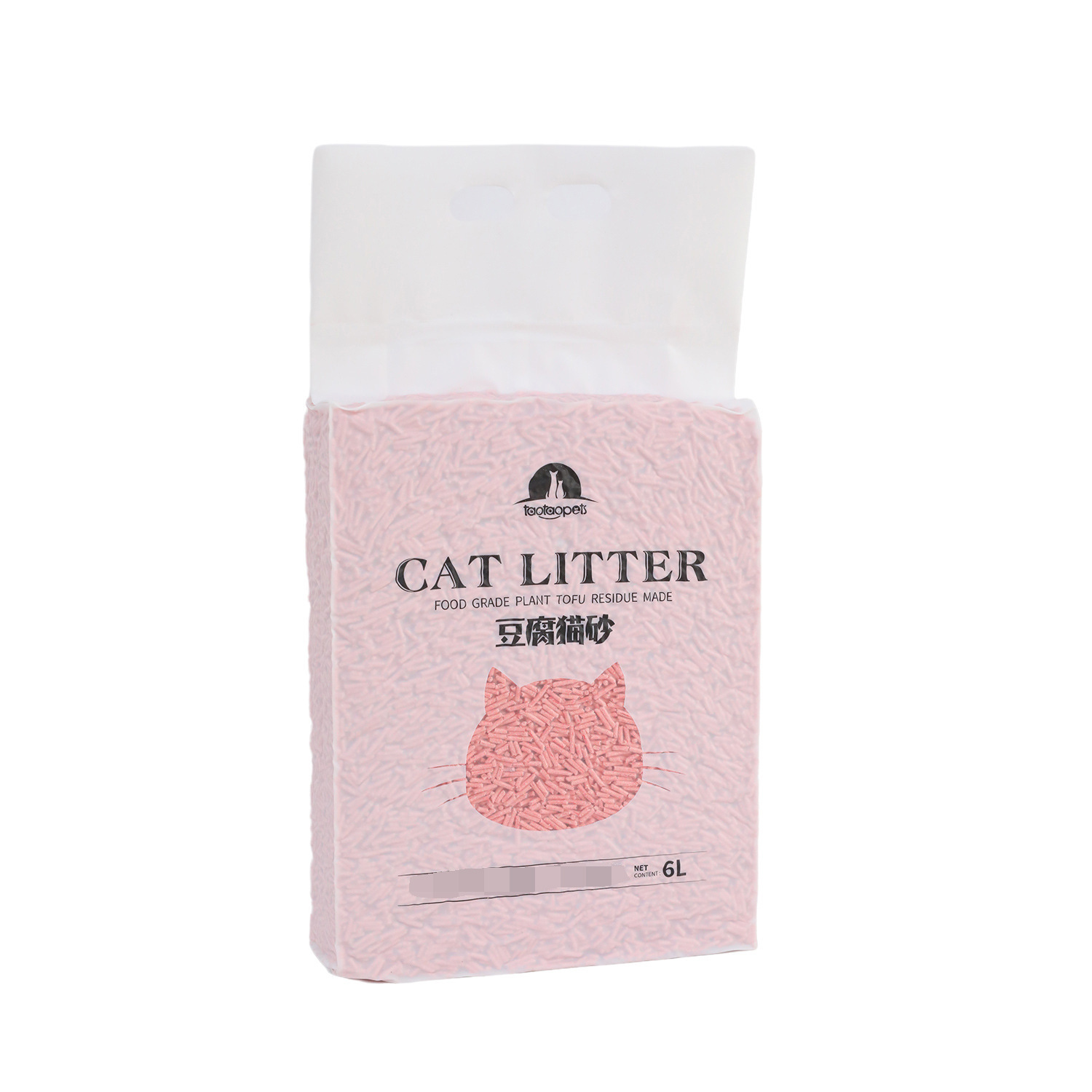 Fábrica de arena de gato de tofu polvo de piel Tao sabor original 6L sabor de té verde se puede enjuagar inodoro planta arena de gato al por mayor