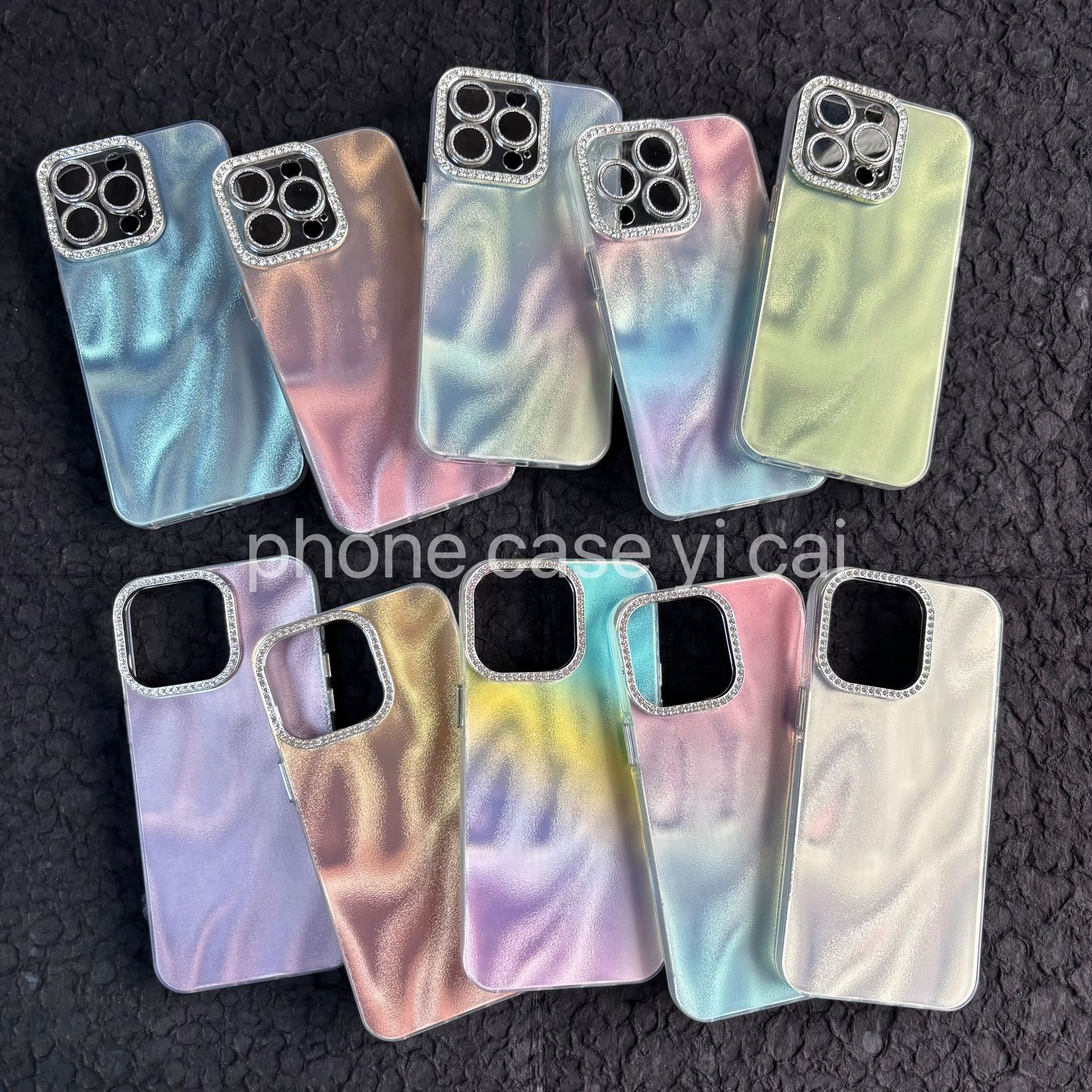 Suitable for Apple 17 Pro Max Phone Case iPhone 14 11 Wholesale 13 Cross-Border 12 Full Diamond Liquid Sand Feather Yarn Imd