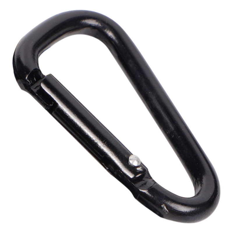 In stock wholesale No. 4 D Type 4.0 line all black aluminum alloy carabiner outdoor climbing backpack buckle kettle buckle