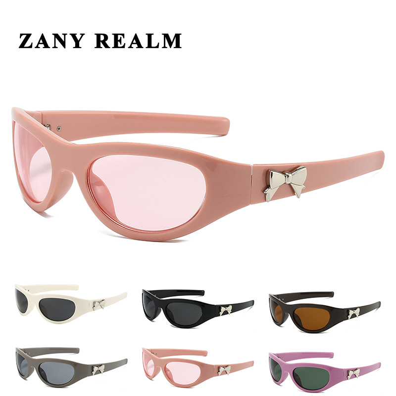 Nuevas gafas de sol futuristas para deportes al aire libre con protección UV y2k diadema para montar gafas de sol con lazo para hombres y mujeres