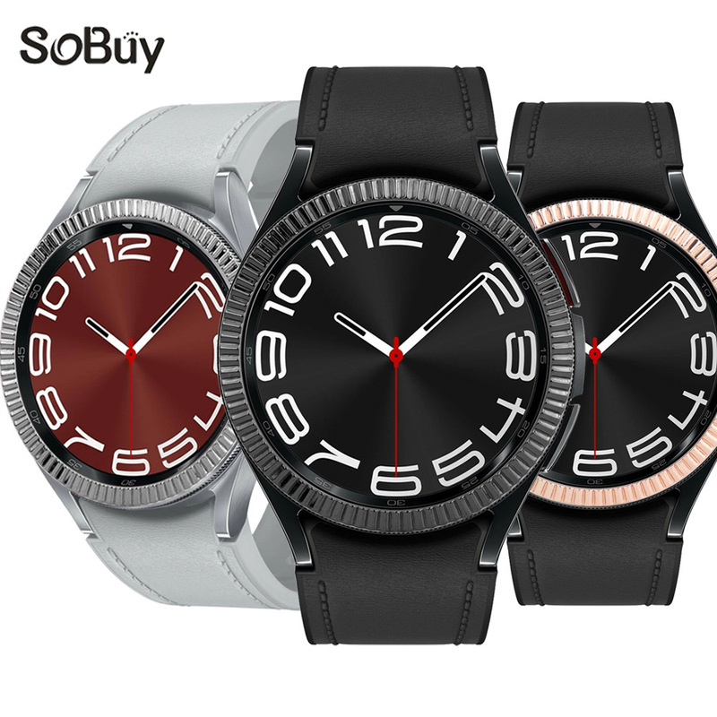 Applicable to Samsung Galaxy watch6 Classic watch wave twill bezel metal scale protection Watch