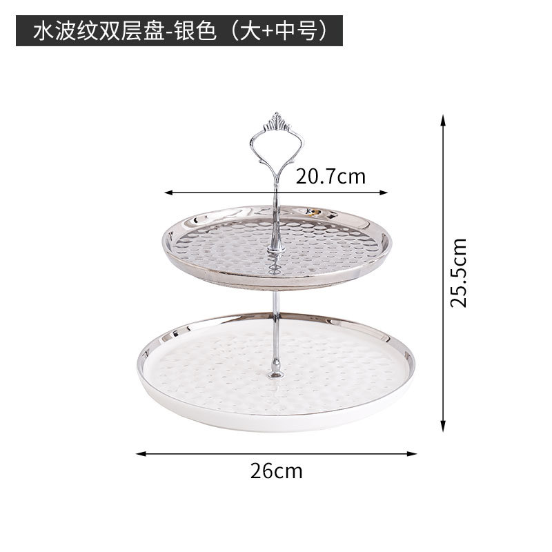 De estilo europeo de cerámica soporte de postre soporte de exhibición de la torta de cumpleaños de la boda soporte de descanso de té Mesa té de la tarde postre bandeja de frutas