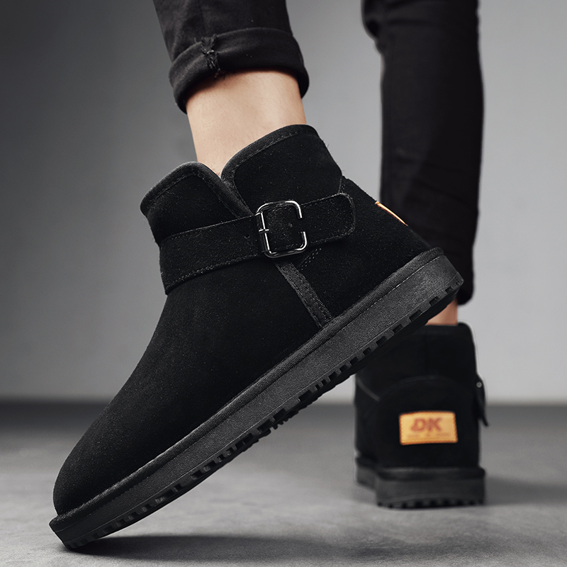 Nordost-Schneestiefel für Männer im Winter, warm und plüschig, dick, Größe 45, kurzes Rohr, Paar 46, Brot, große Baumwollschuhe für_voghion.com