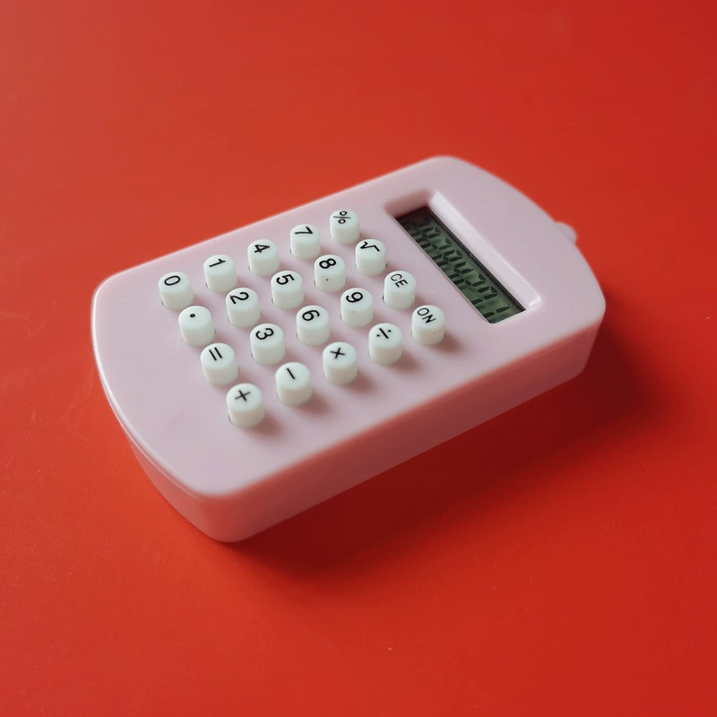 Маленький novelty калькулятор Palm-on-type мультяшный ученический компьютерный брелок в форме яблока рыбы печенье