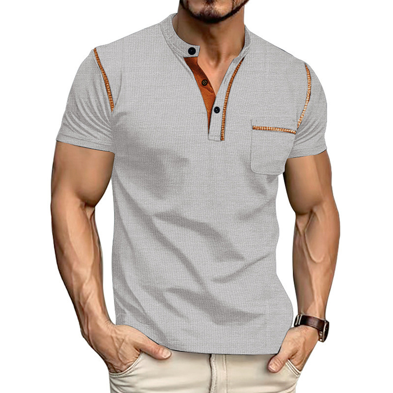 25 夏新作 Amazon クロスボーダー メンズ 半袖 Tシャツ 外国貿易独立ステーション 速乾 カジュアル アメリカン ヘンリー ポロ|undefined