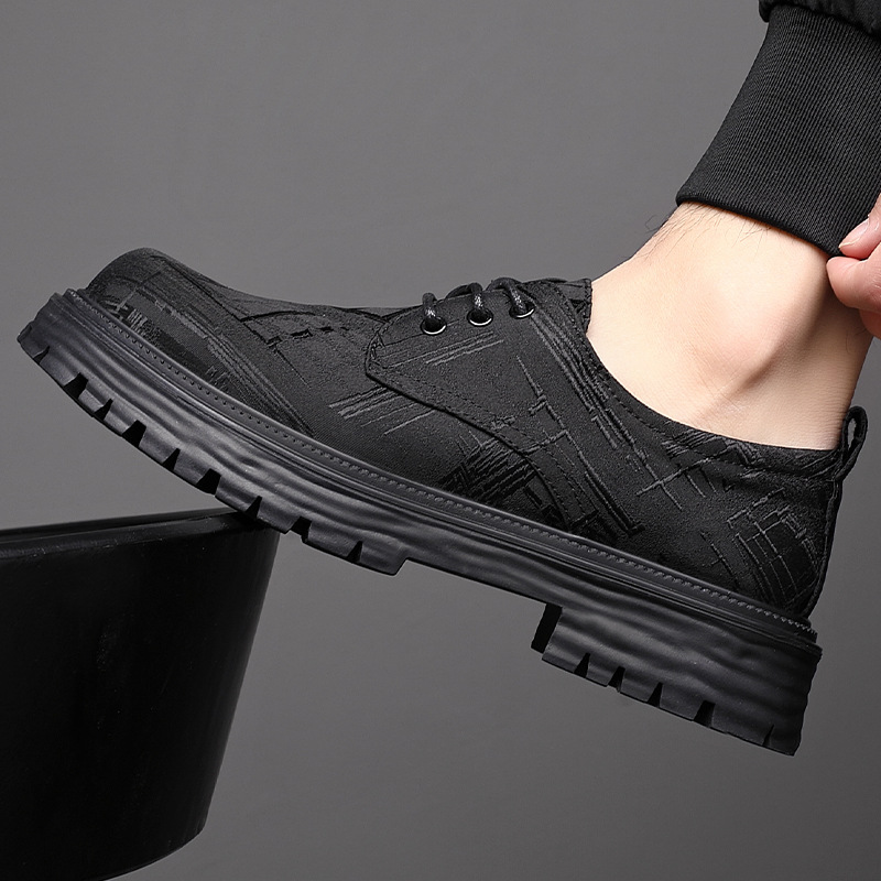 Leather Shoes Cloth Men's 2025 Summer New Breathable Men's Shoes Business Casual Shoes Thick Sole Fashion Cloth Shoes Men's