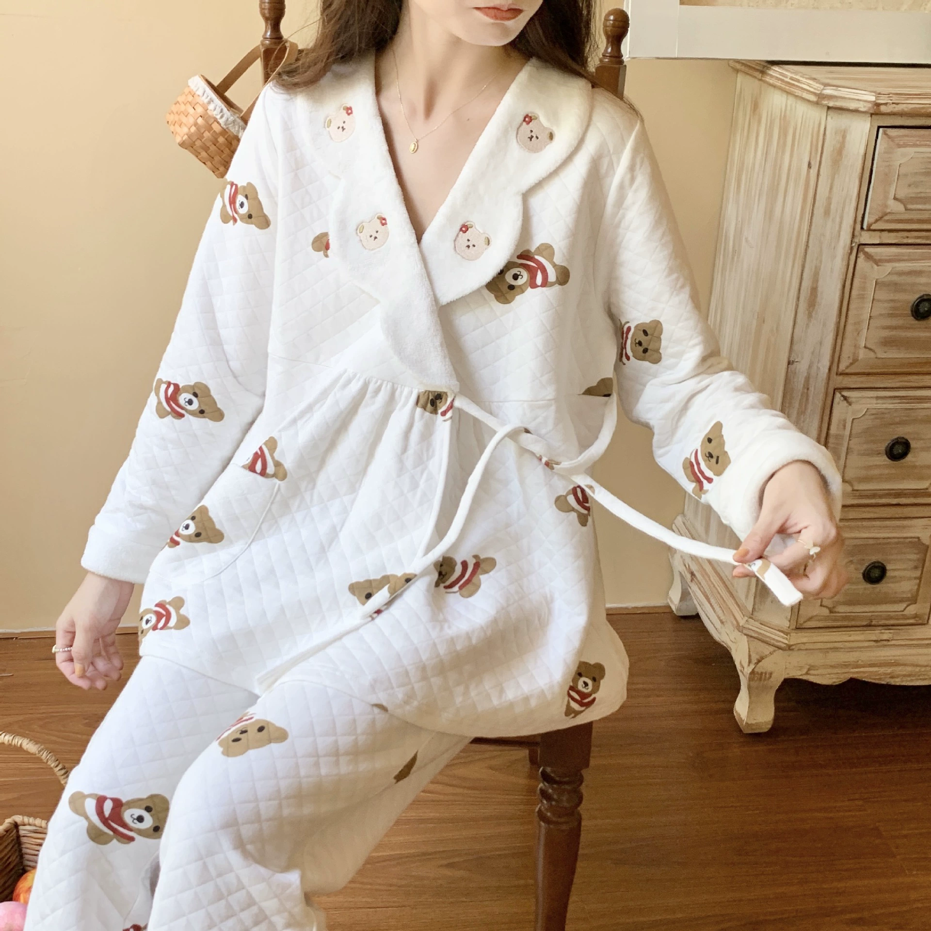 [88026 на складе] Кимоно насморк осенне-зимний послеродовой беременные пижамы 11 октября