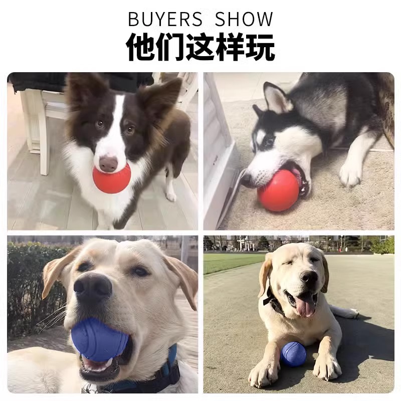 Juguete para perros bola resistente a los mordiscos cachorro perro lado animal Golden Retriever perro bola mascota molar auto-Hola aliviar congestionada bola de goma sólida