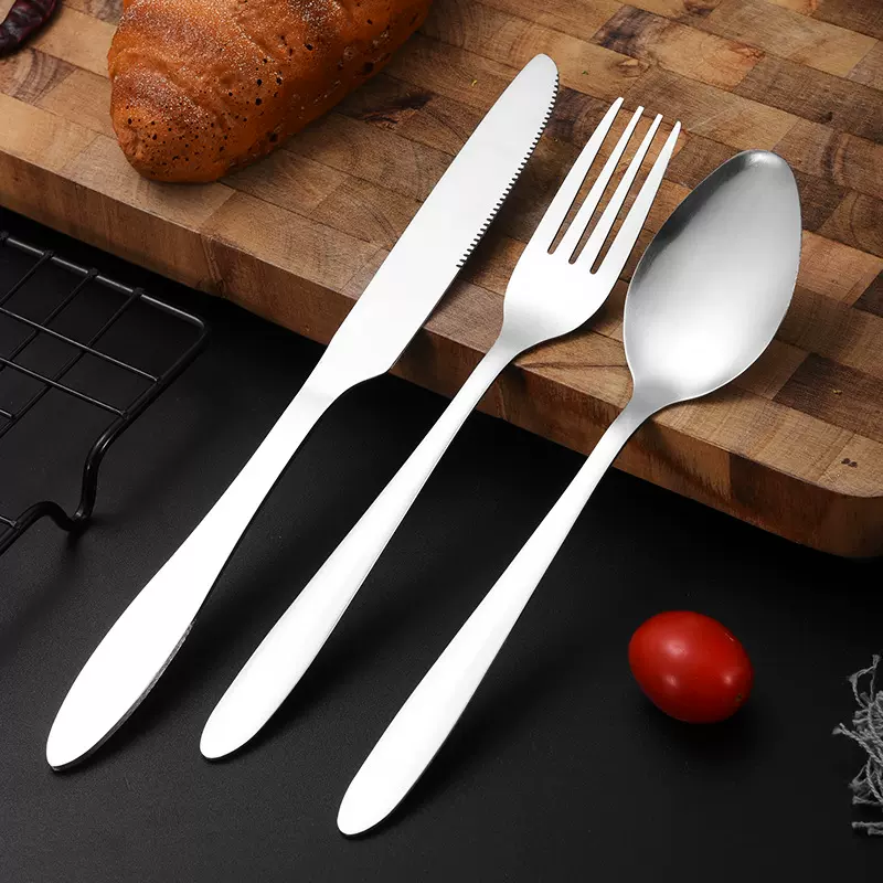 严选光身不锈钢携带西餐具三件套牛排刀叉二件套礼品可加LOGO批发