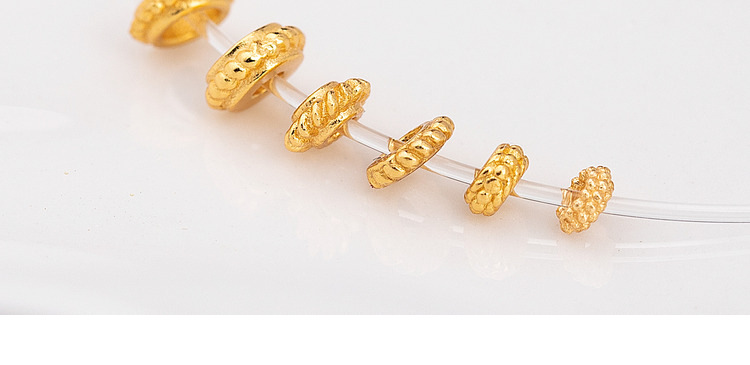 (0045) S925 Silver Gold-Plated Five-Pointed Star Triangle Flying Saucer Wheel Spacer Round Piece Square Piece Gear Spacer Bead Jewelry
