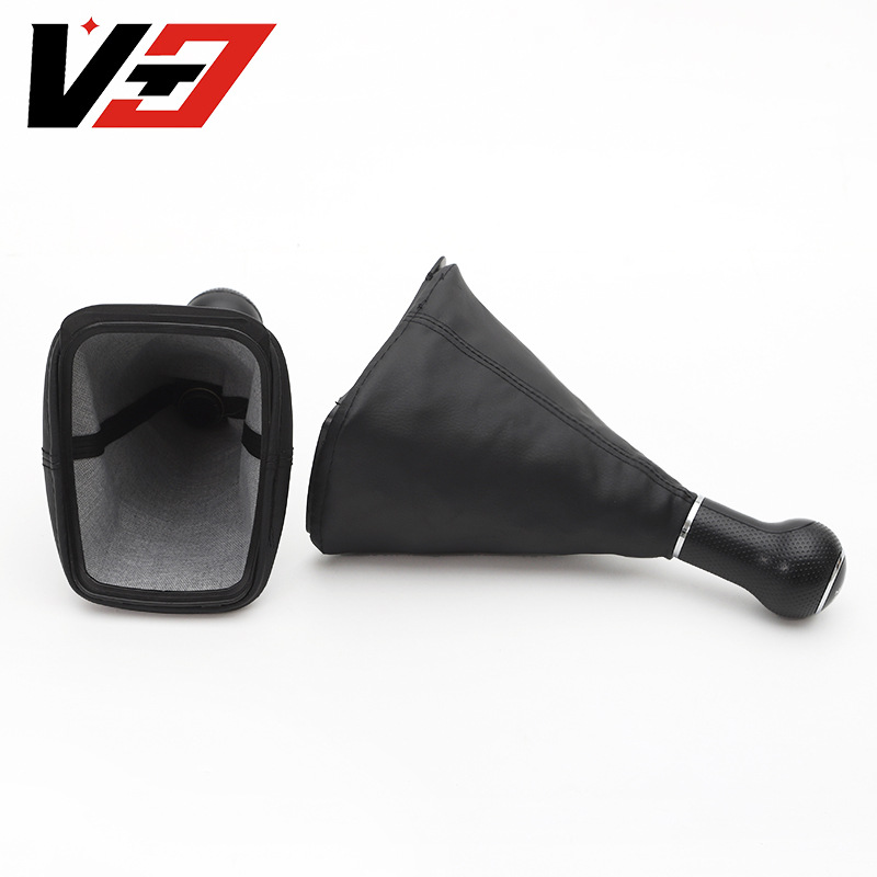 Suitable for Volkswagen Golf 4 Golf 5 Car Gear Head Black Leather Dust Cover Shift Assembly Accessories