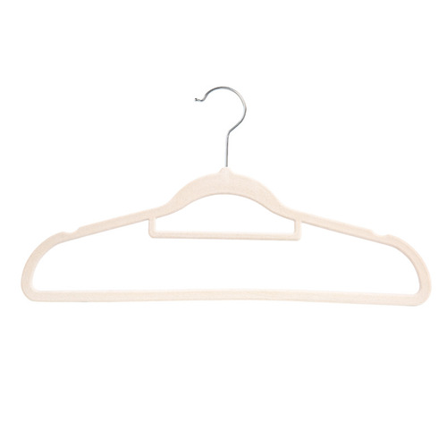 Shoulder-less flocked clothes hanger, home hanging clothes, wet and dry, non-slip wardrobe hanger, organizer's special storage clothes support