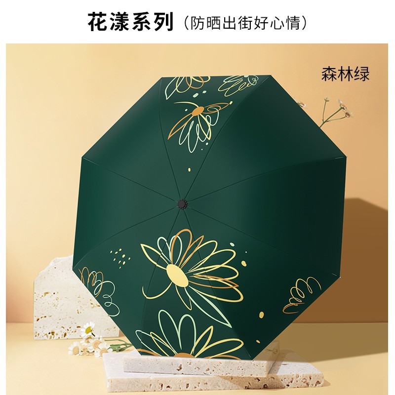 16骨彩胶古风加大防晒伞晴雨两用女高颜值折叠双人中式伞定制雨伞|undefined
