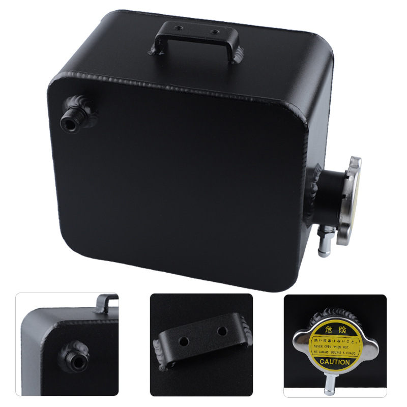 5l large capacity car modification universal aluminum alloy water tank auxiliary water tank cooling kettle expansion water tank cover