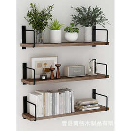 跨境墙上置物架客厅墙面卧室床头收纳架墙壁挂式隔板路由器架子