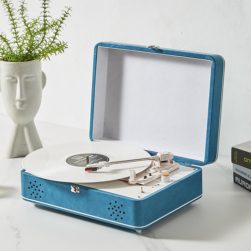 New Product Multifunction Living Room Retro Record Player Portable Gift Wireless Bluetooth Speaker Turntable