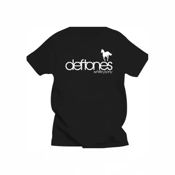 Horror Deftones Men's T-Shirt Harajuku Gothic Black Shirt Boys Girls Summer Street