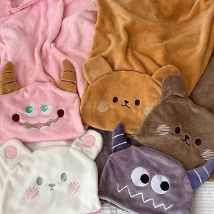 Baby bath towel hooded cape absorbent lint children super soft cartoon cute bath beach bathrobe boys and girls
