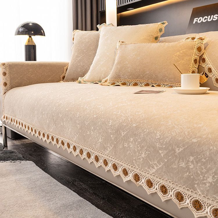 轻奢风沙发垫新款2025四季通用防滑高档三坐一贵妃真皮坐垫套罩巾