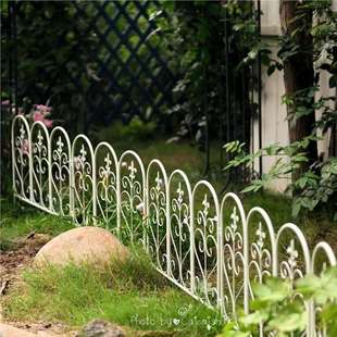 Courtyard Garden Wrought Iron Fence Small Fence Outdoor European Decorative Balcony Shelf Flower Stand Climbing Flower Insert