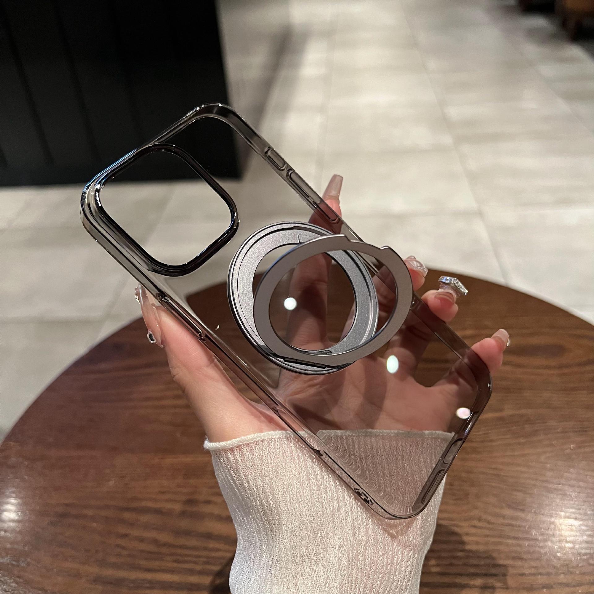 Sencillo y avanzado de metal 360 soporte magnético para iPhone 16ProMax funda para teléfono móvil Apple 14/15 hembra