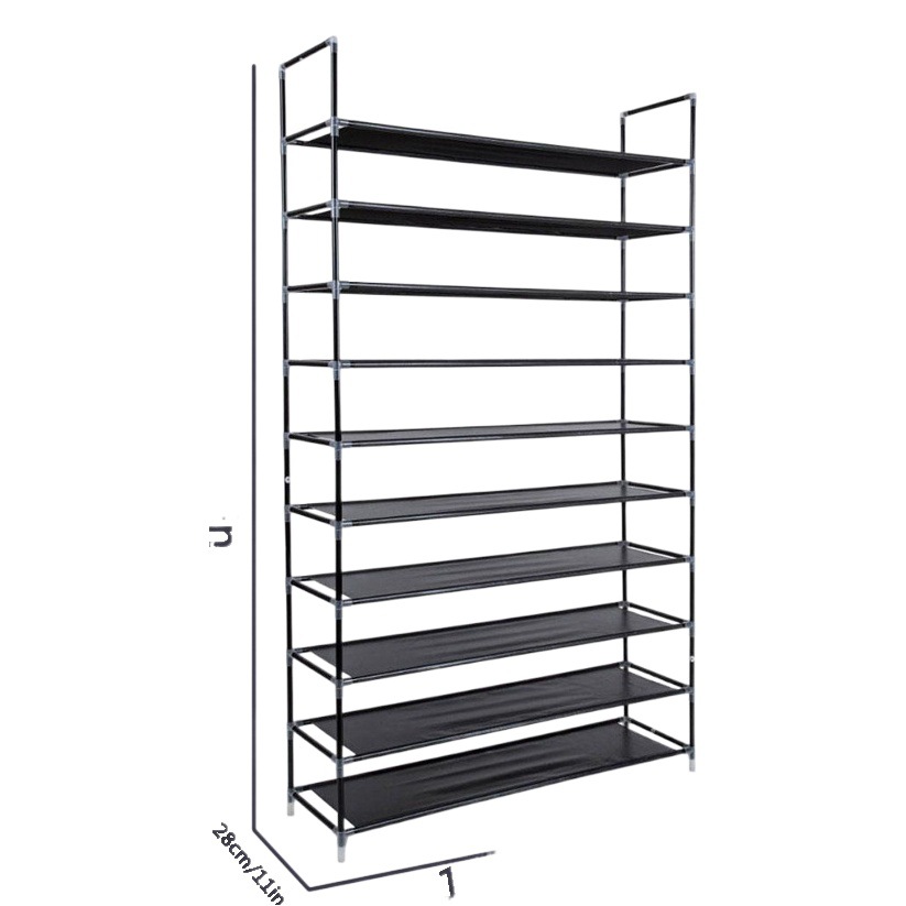 Transfronterizo de Amazon Venta caliente a prueba de polvo de almacenamiento de rack dormitorio hierro zapato gabinete no tejido de gran capacidad de almacenamiento gabinete del zapato