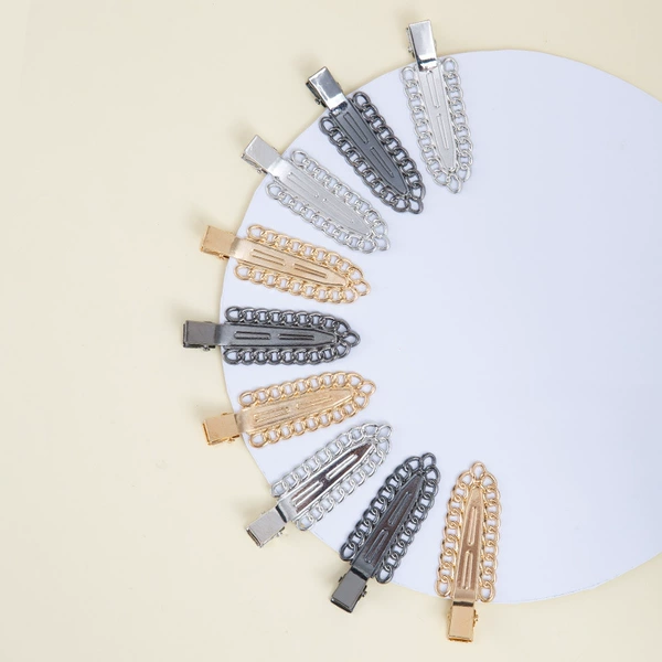 Chain alloy clips 10 pieces per pack (mixed colors)