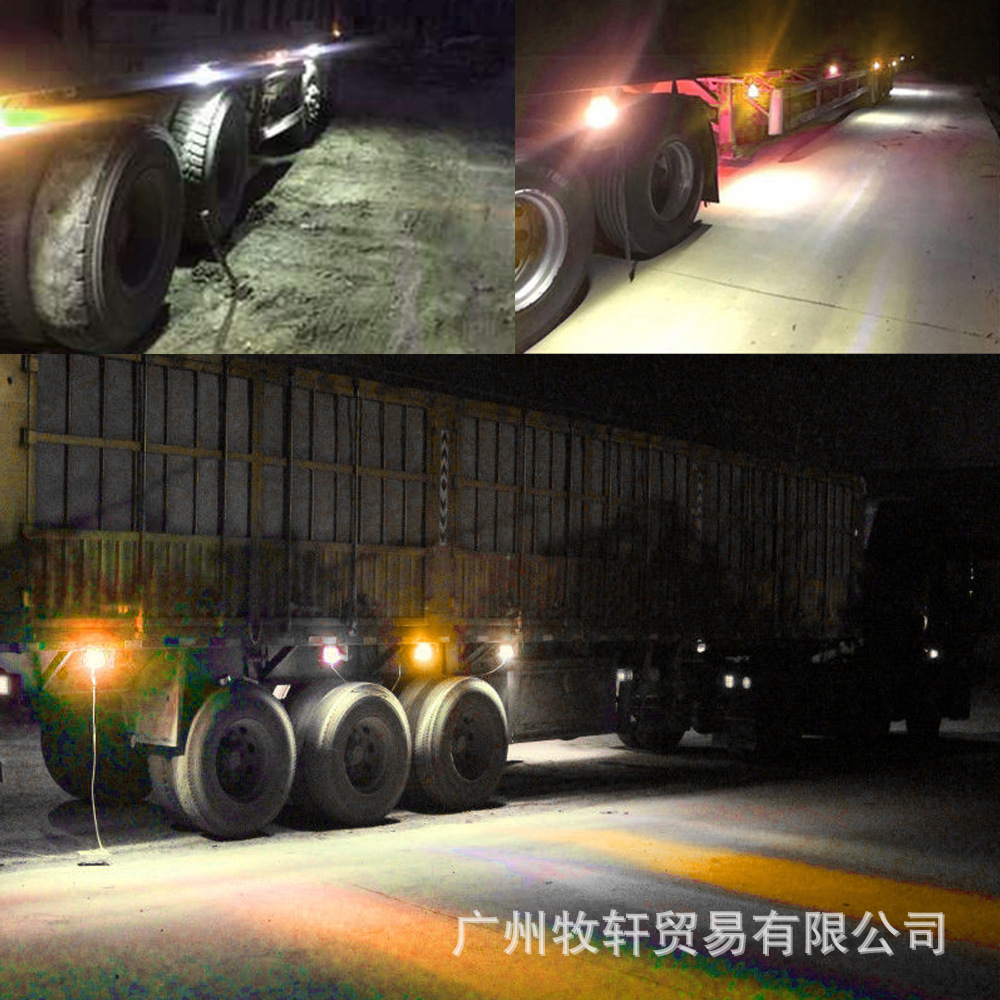 Cross-Border 24V Truck Led Guide Light Oval Side Light Tail Light Truck Light Truck Side Light Car Light