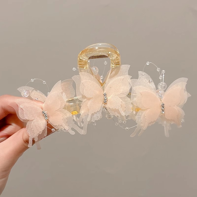 2024 explosión de tiburón clip de plumas clip de cabello de avestruz de alta calidad cabeza de invierno de otoño atrapar cabello de super hadas tocado