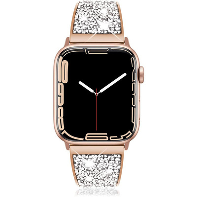 適用于蘋果表帶apple iwatch7-1代 時尚施華洛鑲鑽手表帶廠家直銷