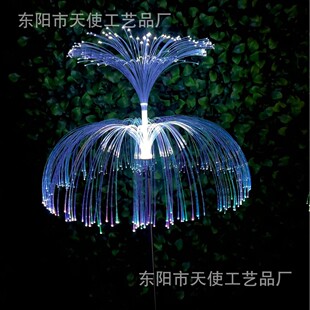 New solar fiber double-layer jellyfish Amazon cross-border courtyard landscape garden festival decoration colorful lights