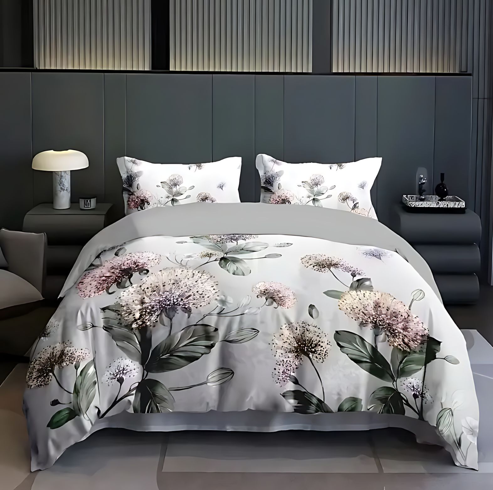 TEMU / JIT transfronterizo diente de león Willow impresión digital HD colcha de cama set