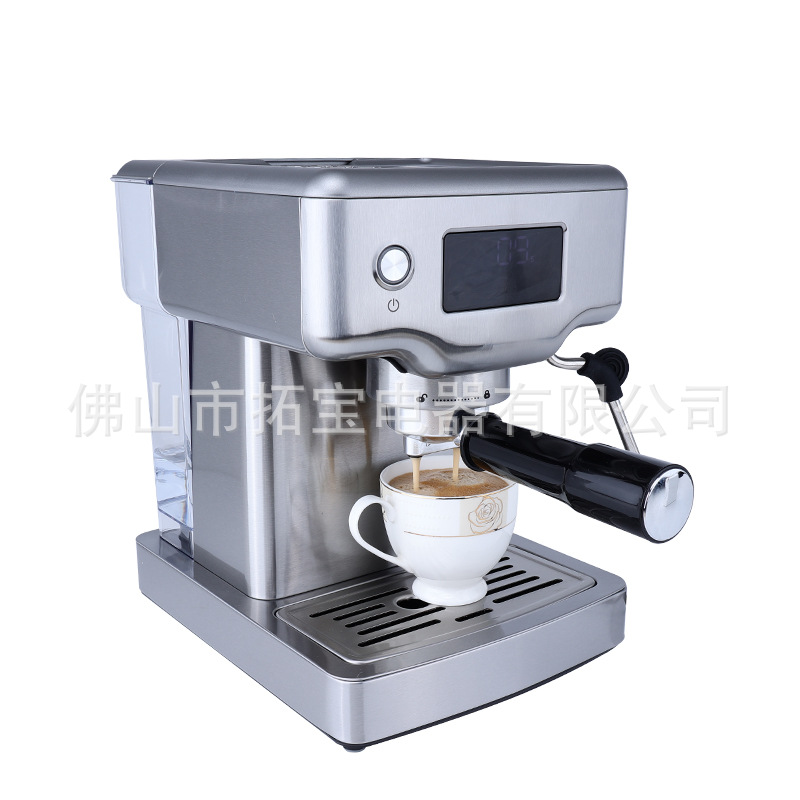 Coffelady casa de acero inoxidable máquina de café espresso bomba máquina de café pantalla de tiempo de temperatura