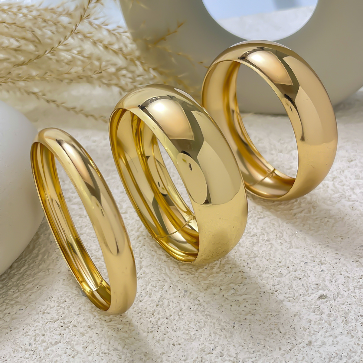 117g Weight Without pendants Pendant Material Bangle Classification Iron Chain Material 1 Set Quantity Holiday, Daily Occasion Iron Material Geometric Pattern Women's Gender Plating Design Retro, Simple Style Style Retro Simple Style Geometric Iron Wholesale Bangle 7