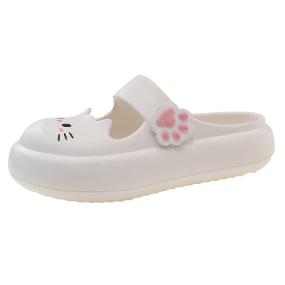 Nambo Wan Mary Jane Sandals and Slippers Women's Summer New Style Outer Wear Cat Thick Sole Slip-on Slip-on Slip-on Slip-on Toe Sandals and Slippers